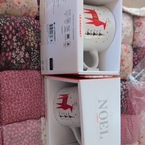 Le Creuset Noel Mug with Festive Red Design